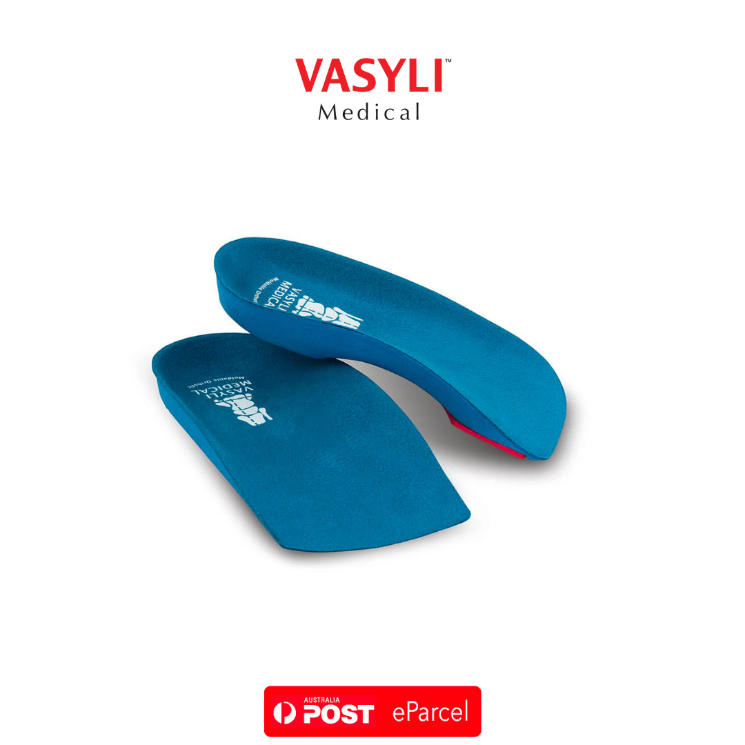 Vasyli 3/4 Length Blue Medium Density Orthotics