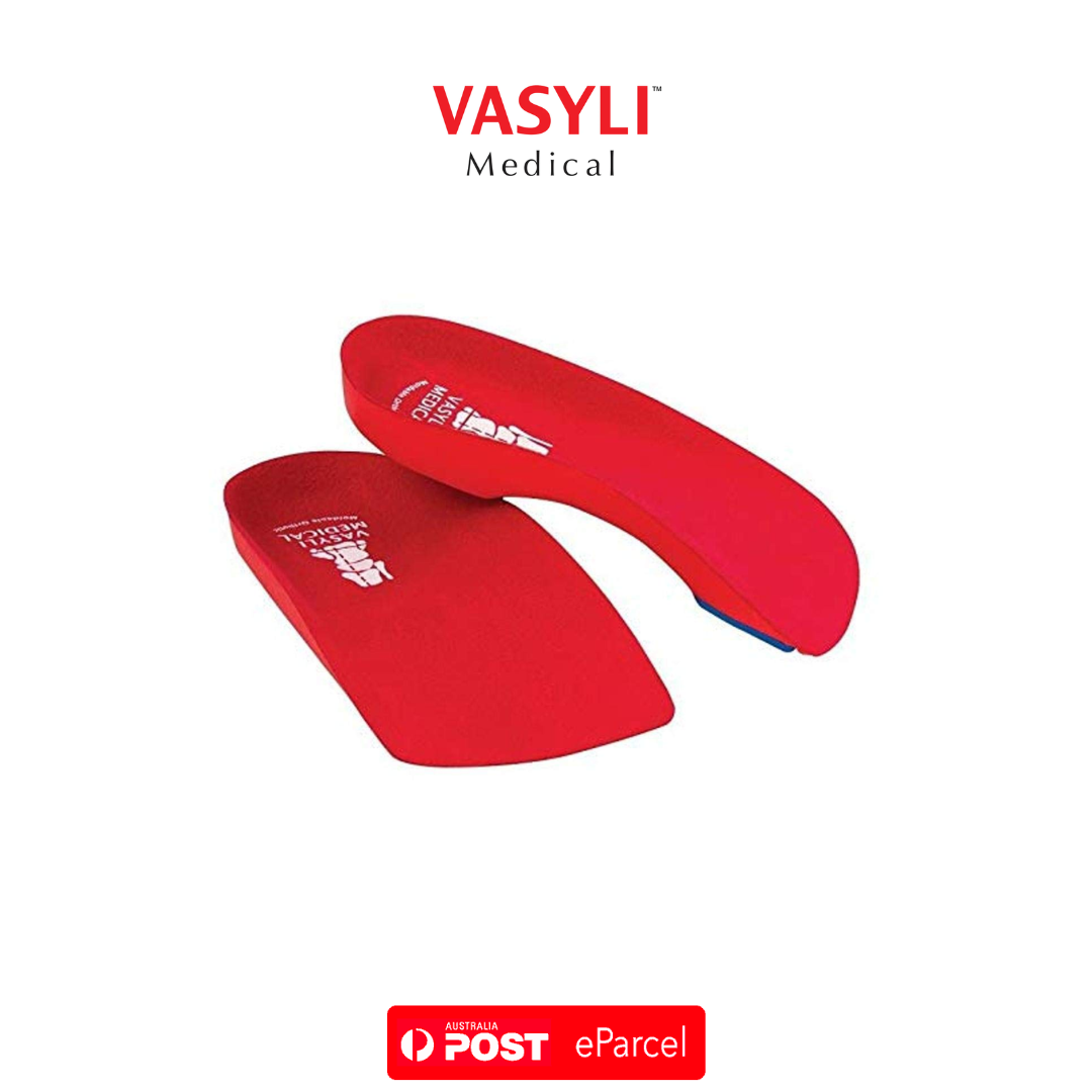 Vasyli 3/4 Length Red High Density Orthotics