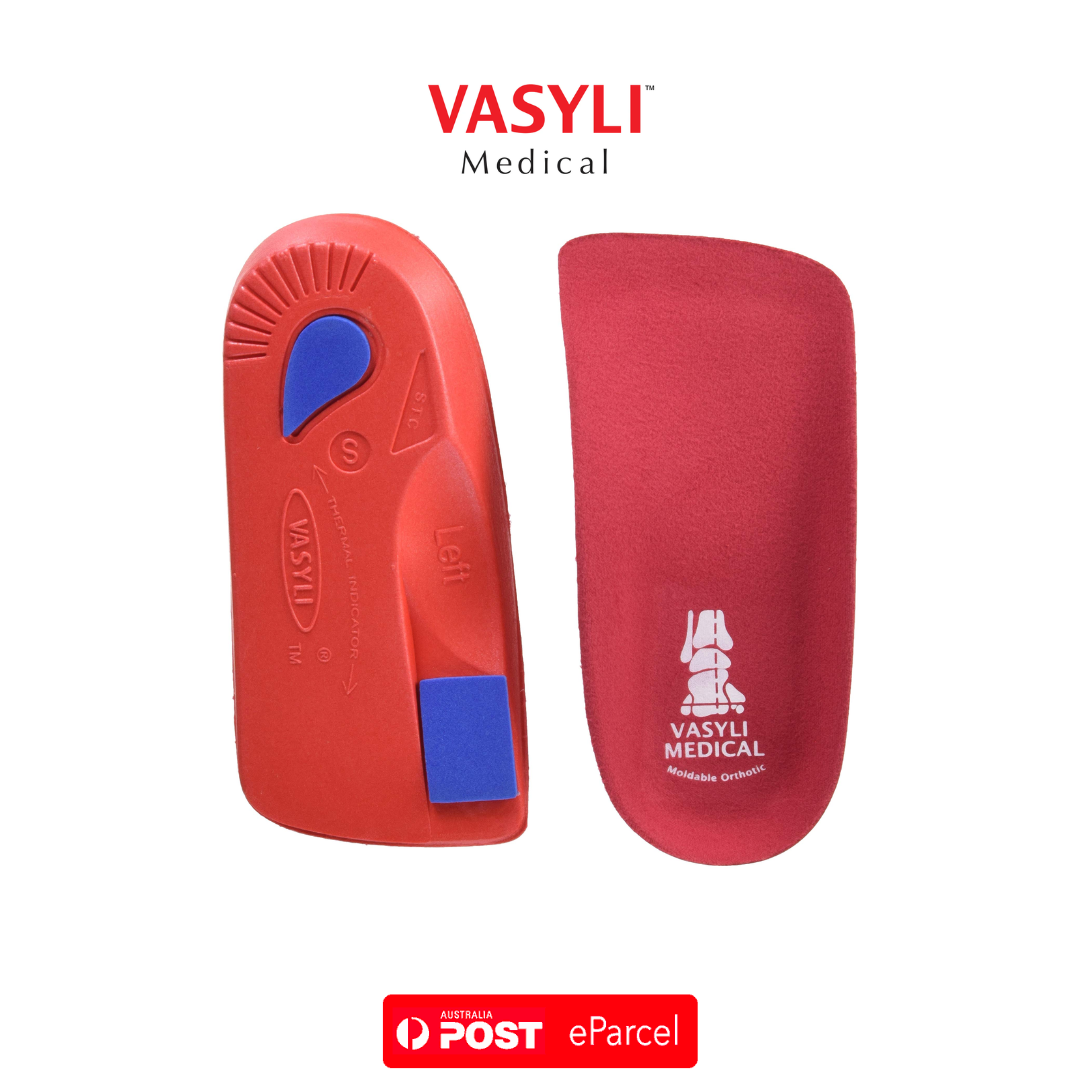 Vasyli 3/4 Length Red High Density Orthotics