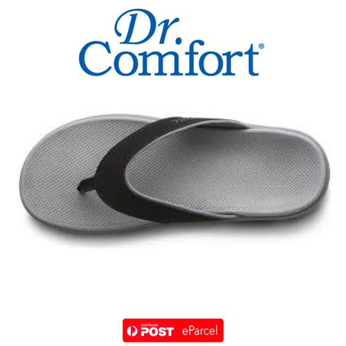 Dr Comfort Collin Wide Men's Thongs Black